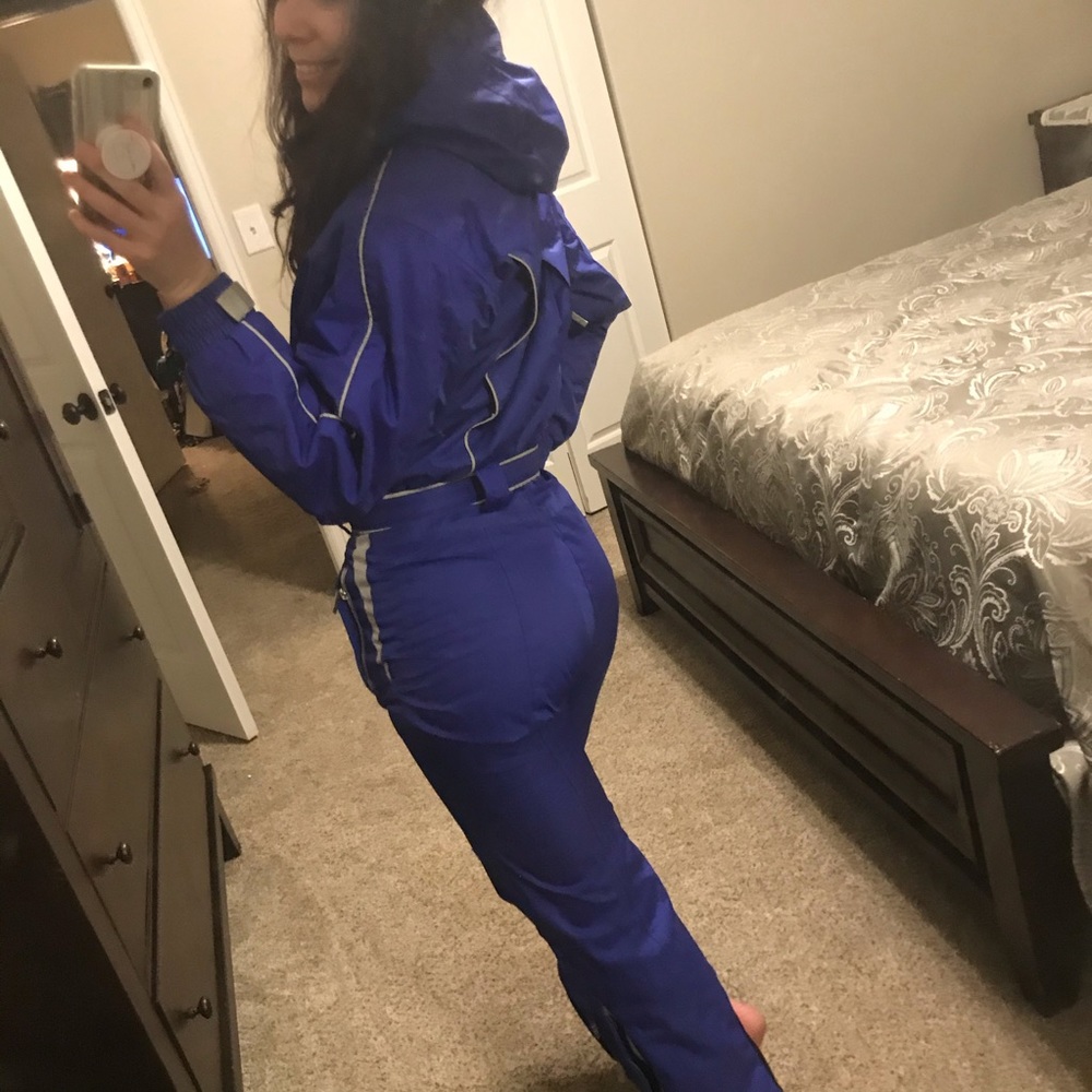 Sz2 Obermeyer royal blue ski jumpsuit w/duroguard